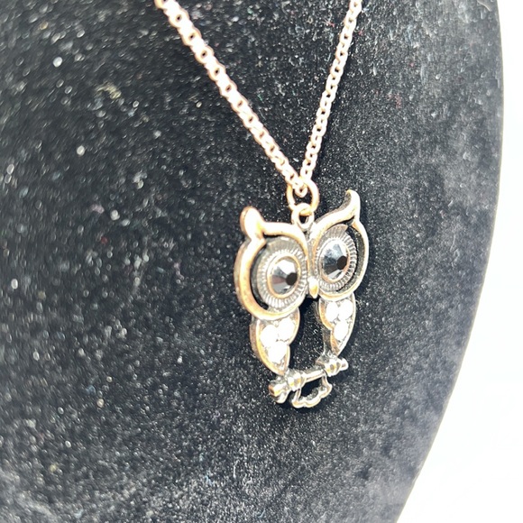 Owl Necklace & Snap Bar Closure Bead Earrings - Picture 7 of 14